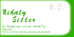 mihaly siller business card